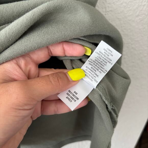 Nordstrom Rack Olive Green Pocket Basic Short Sleeve Tee Women's Size Small - Picture 5 of 9